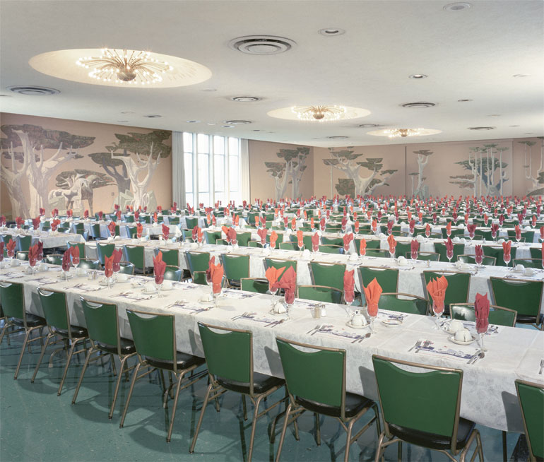 Millard Sheets Studio, Scottish Rite banquet hall, c. 1965